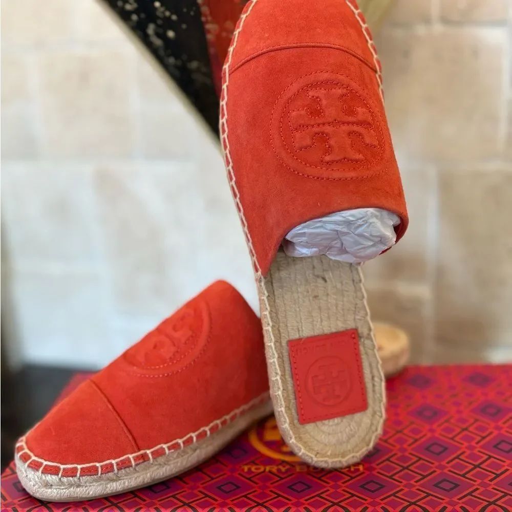 Tory Burch Women's Max Suede Espadrille Mules Brand new in Box